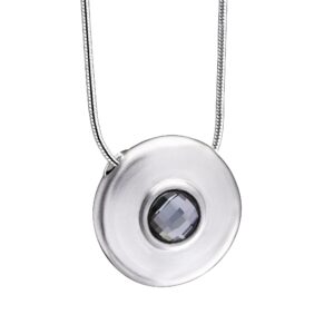 simplicity with black swarovski crystal sterling silver cremation pendant