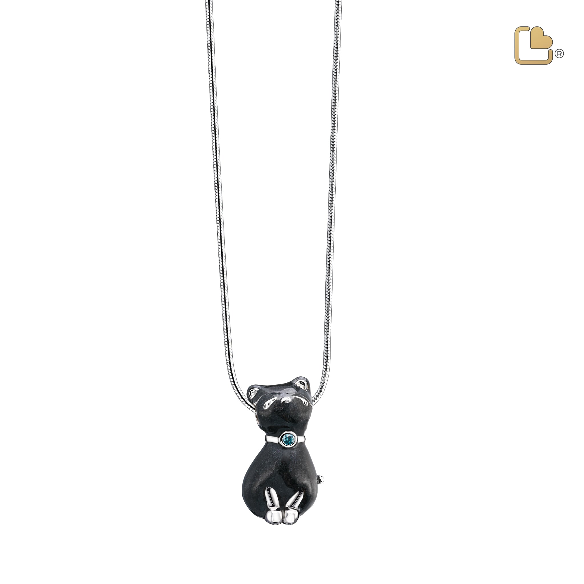 princess cat midnight with sapphire swarovski crystal sterling silver cremation pendant princess cat midnight with sapphire swarovski crystal sterling silver cremation pendant