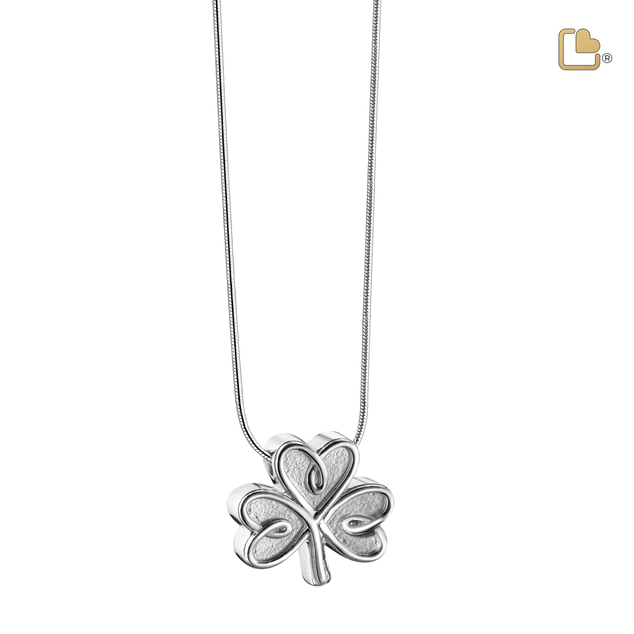 celtic shamrock two tone sterling silver cremation pendant celtic shamrock two tone sterling silver cremation pendant