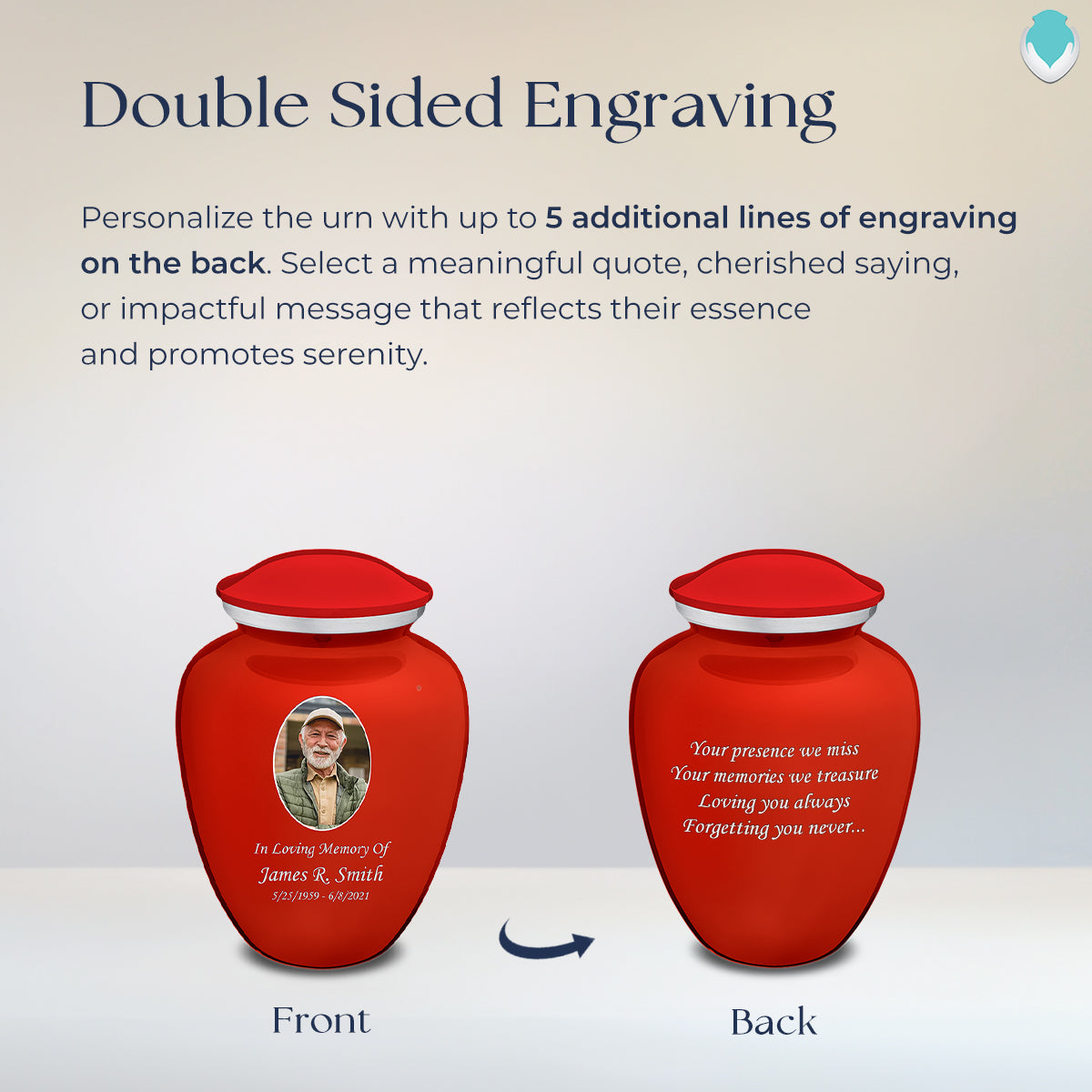 medium embrace bright red portrait cremation urn medium embrace bright red portrait cremation urn