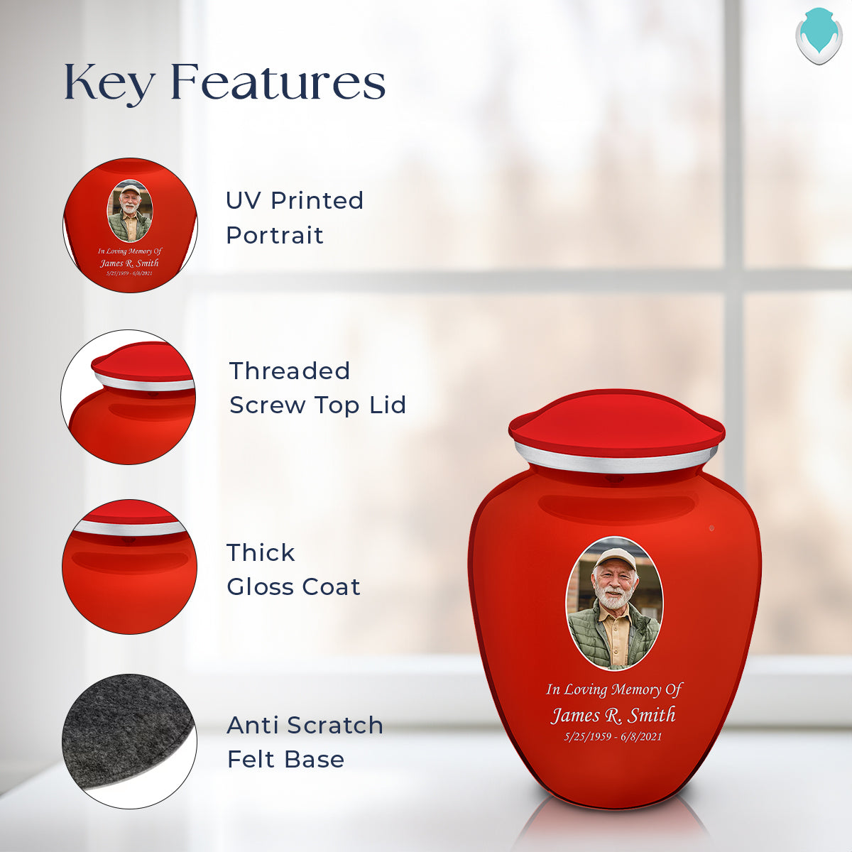 medium embrace bright red portrait cremation urn medium embrace bright red portrait cremation urn