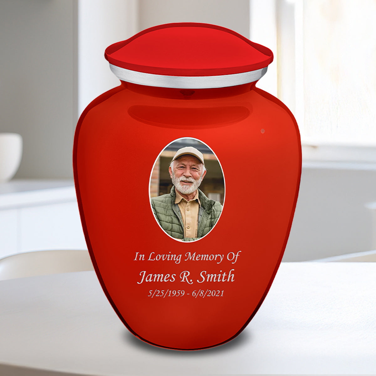 medium embrace bright red portrait cremation urn medium embrace bright red portrait cremation urn