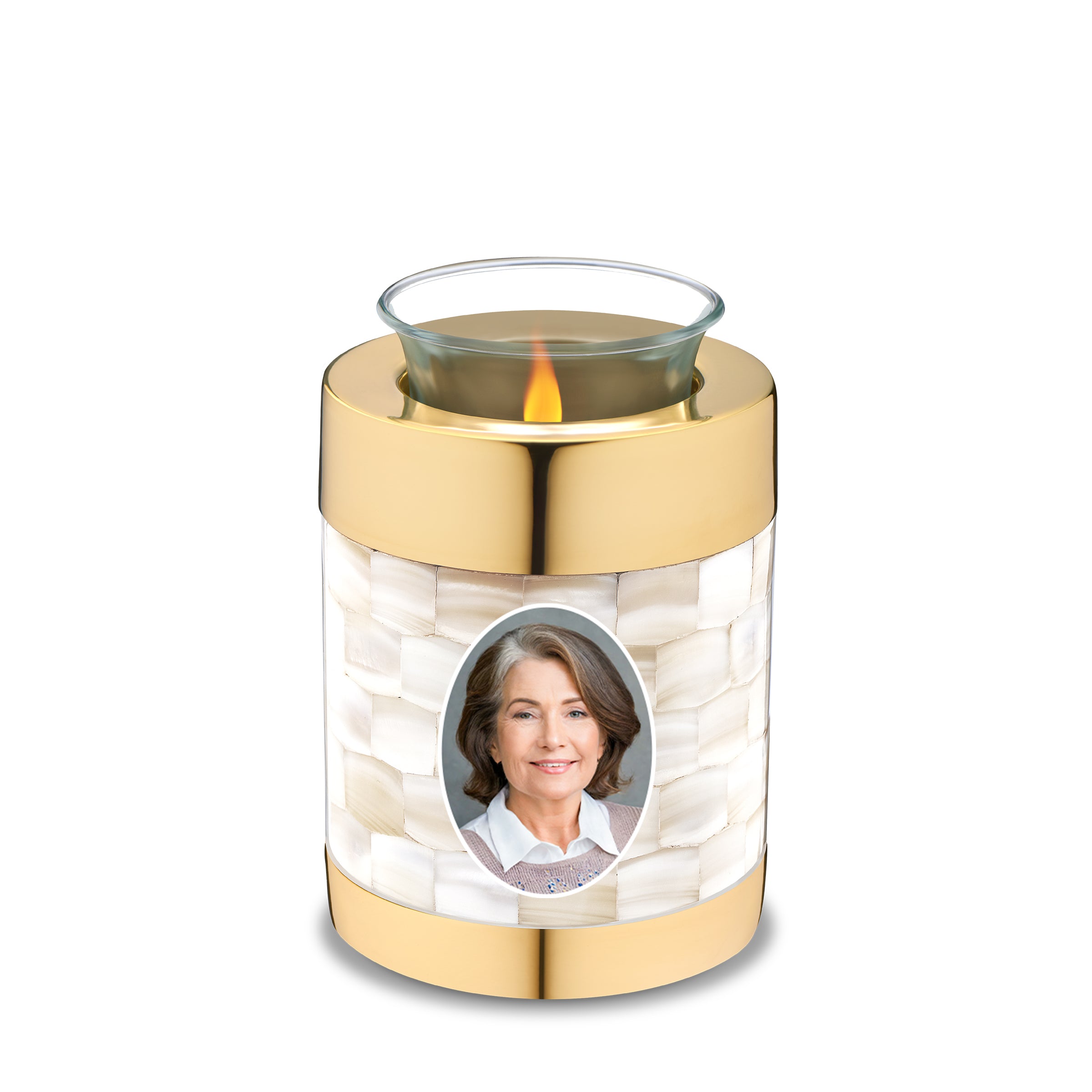tealight mother of pearl portrait cremation urn comfort by loveurns tealight mother of pearl portrait cremation urn comfort by loveurns