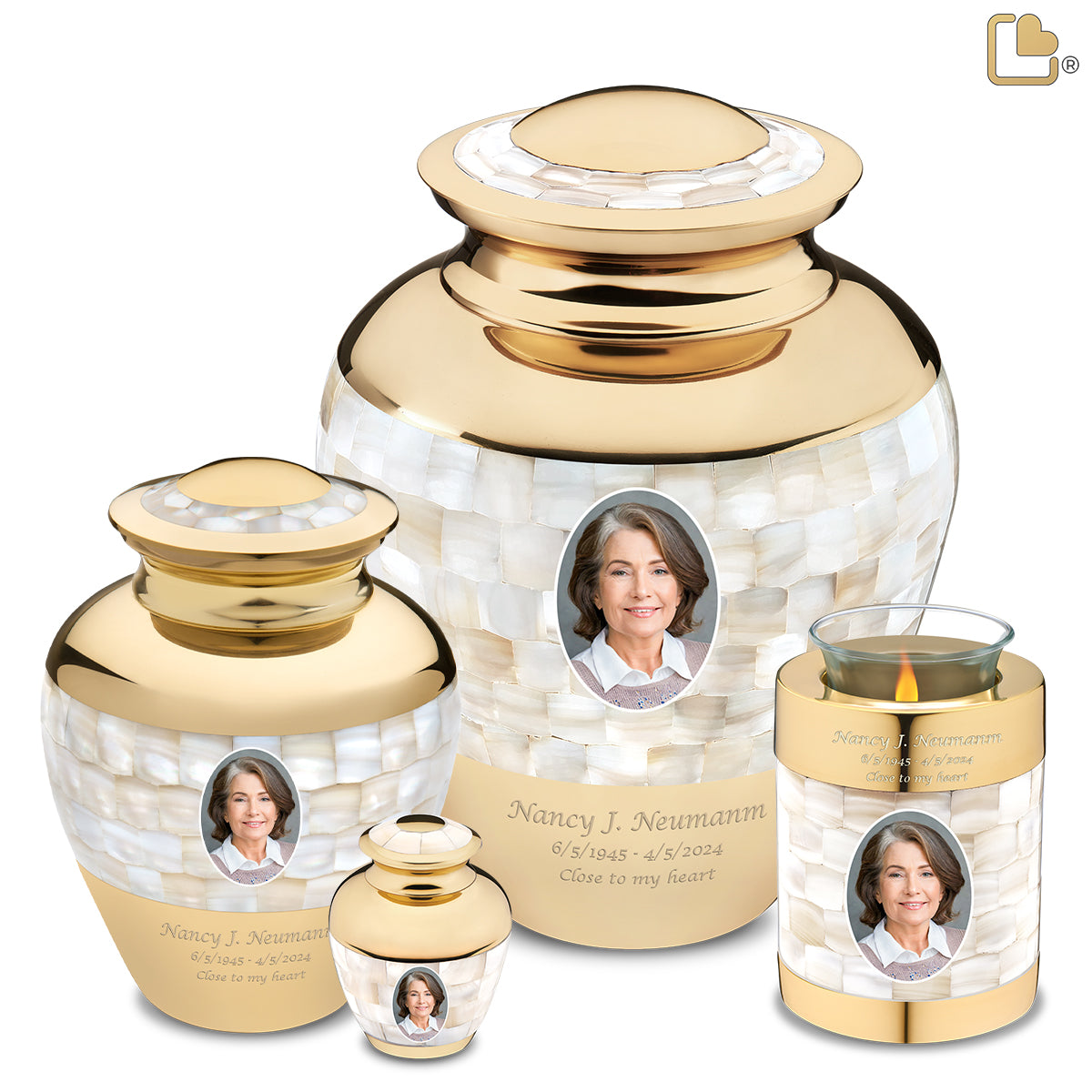 tealight mother of pearl portrait cremation urn comfort by loveurns tealight mother of pearl portrait cremation urn comfort by loveurns