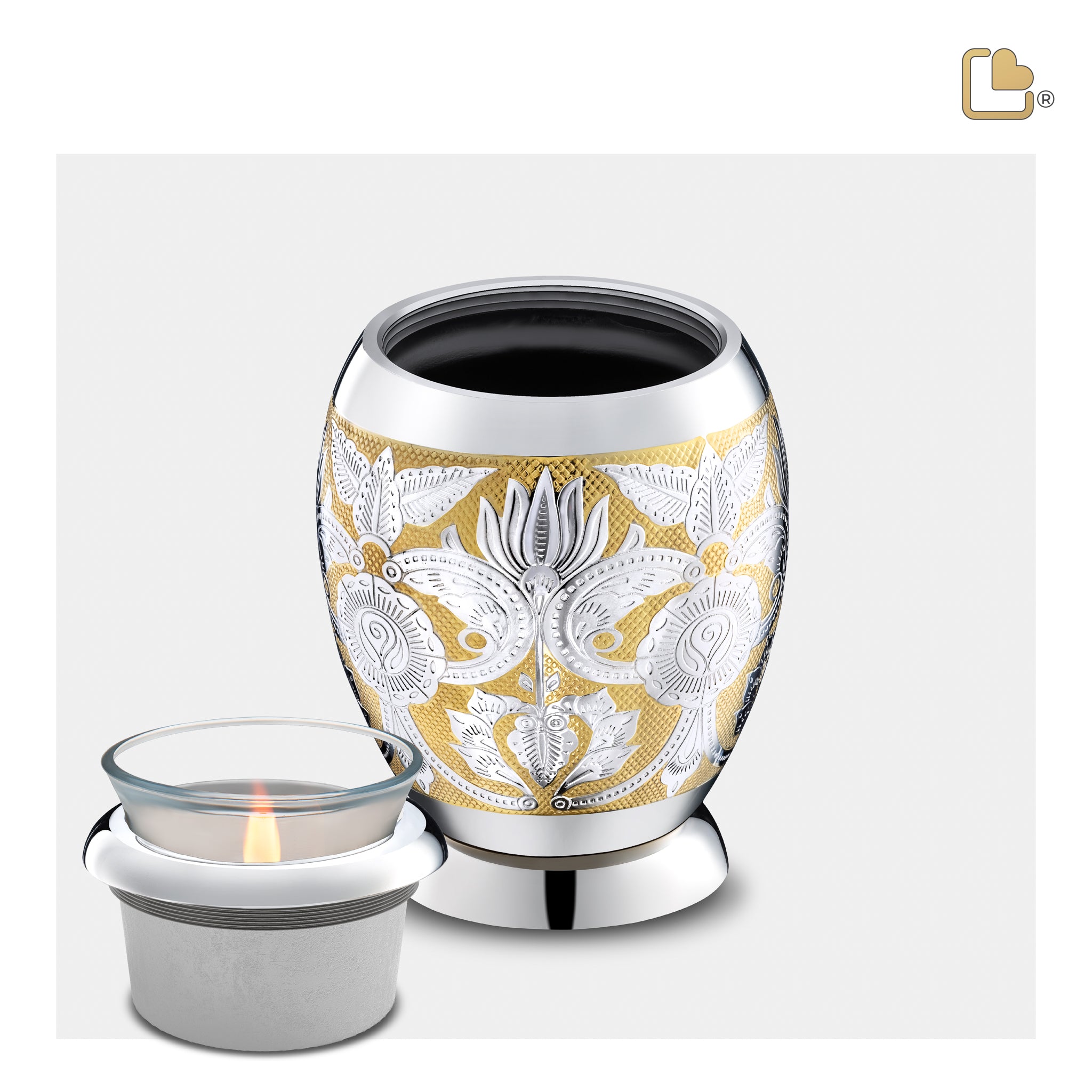 tealight ornate floral cremation urn comfort by loveurns tealight ornate floral cremation urn comfort by loveurns