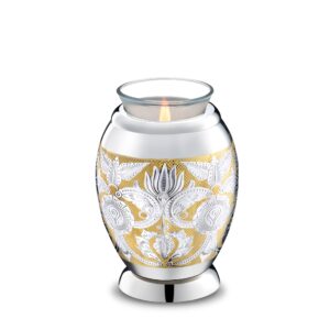 tealight ornate floral cremation urn comfort by loveurns