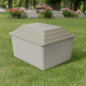safeguard series urn vault – gray finish