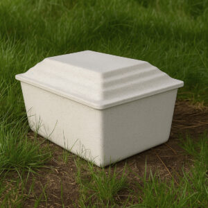 safeguard series urn vault – white granite