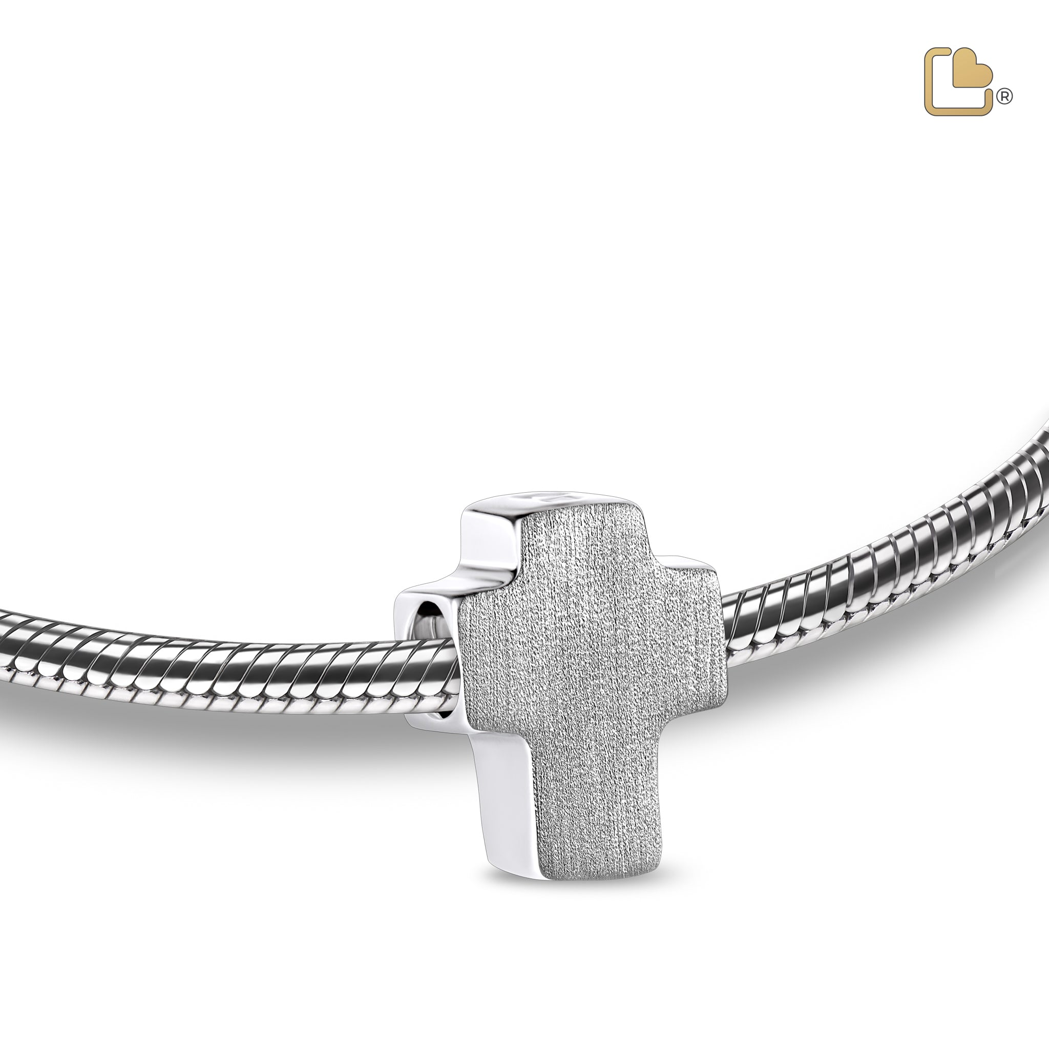 cross two tone sterling silver cremation bracelet bead cross two tone sterling silver cremation bracelet bead