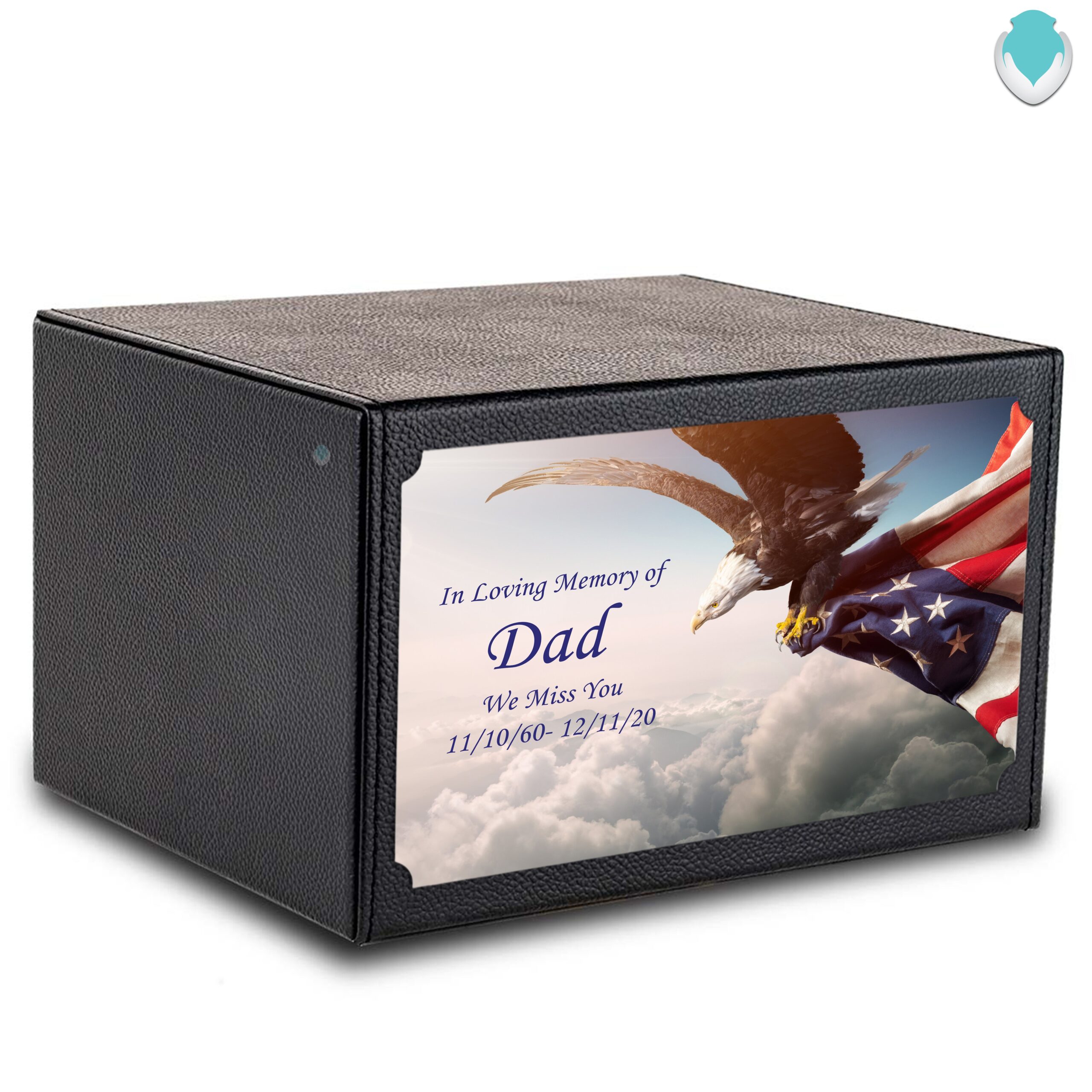 custom printed heritage leather american eagle wood box cremation urn custom printed heritage leather american eagle wood box cremation urn