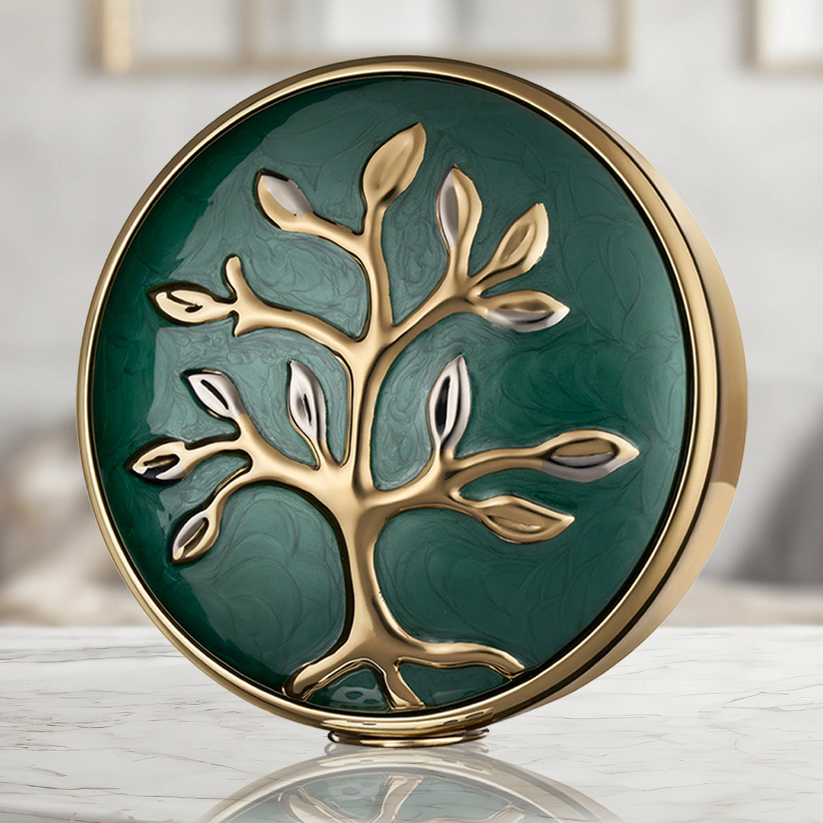 tree of love standard adult urn pearl green & polished gold tree of love standard adult urn pearl green & polished gold